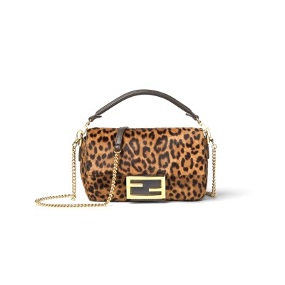 FENDI BAGUETTE MINI PRINTED CAVALLINO CALFSKIN BAG 8BS017AYDYF0A6E (20*13*5cm)